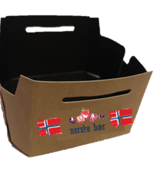 Bærkurver papp norske bær 500g. 1000 stk