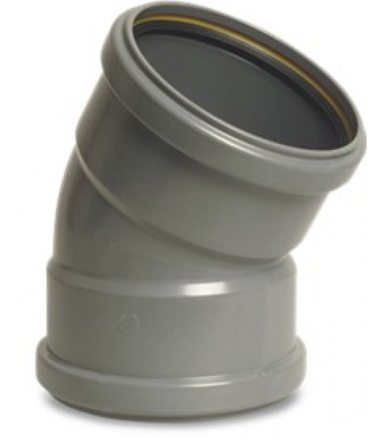 Bend PVC-U 15¤ SN4 160mm x 3,2mm grå